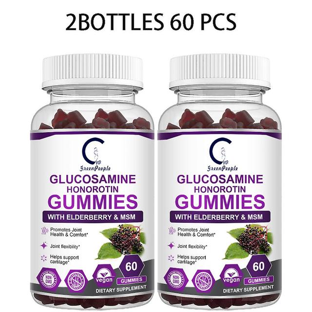 Jinzhaolai Hot Glucosamine Chondroitin Gummies With Msm & Elderberry Joint & Best Cartilage & Immune Support Supplement For Men & Women 2 bottles 6... on Productcaster.