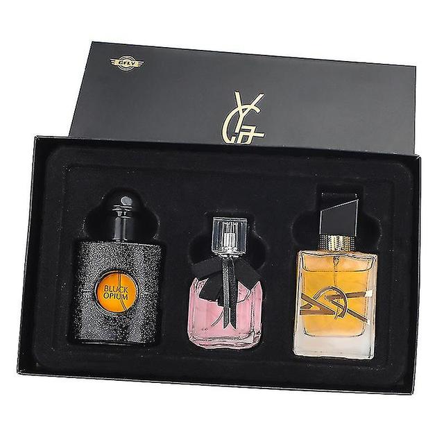 Flower Story Women's Perfume Set Eau De Liberty Black Opium Reversert Paris Parfyme Tredelt sett Privat Parfymesett 90ml on Productcaster.