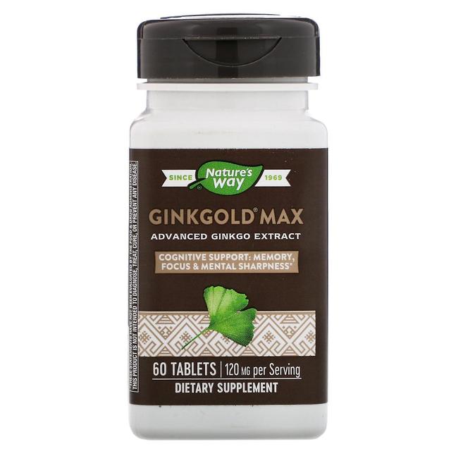 Nature's Way, Ginkgold Max, 120 mg, 60 Tablets on Productcaster.