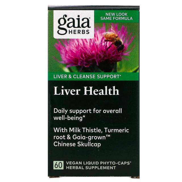 Gaia Herbs Gaia urter, lever sundhed, 60 veganske flydende phyto-caps on Productcaster.