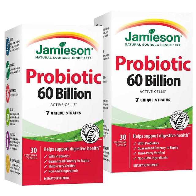 Jamieson probiotic vegetarian capsules twin pack, 2 ea on Productcaster.