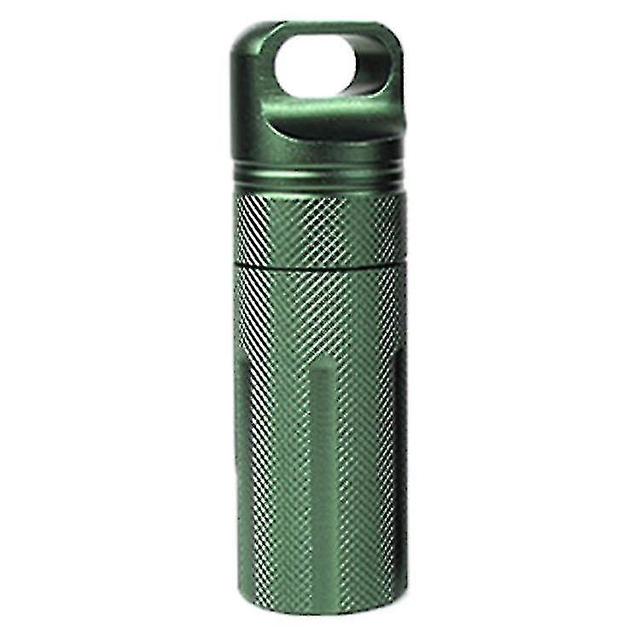 Recipiente impermeable, cápsula de píldora seca Camp Medicine Holder, 1 paquete, verde on Productcaster.