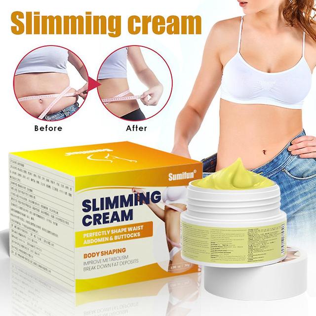 Kpaloft 1/2pcs Turmeric Slimming Hot Cream Burning For Waist And Abdomen, Firming Skin, Warming And Slimming, Skin Bright Tender 1Pc on Productcaster.