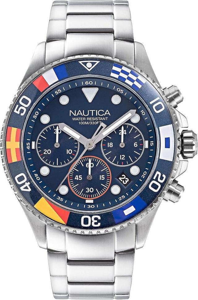 Nautica Herrenuhr NAPWPF909 Silber und Blau on Productcaster.