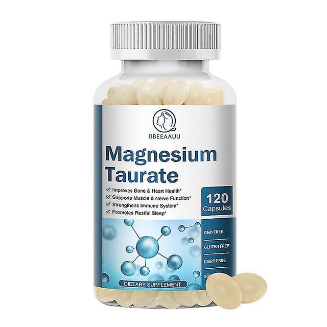 Guoguo Magnesium Taurine Capsules For Leg Spasms, Muscle Tension, And Support Muscle Function Promoting Cardiovascular Health 120pcs on Productcaster.