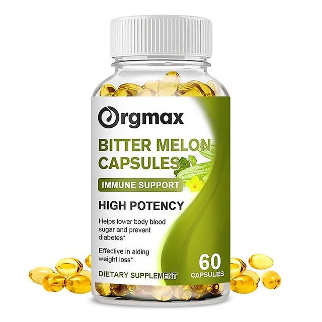 Visgaler Orgmax Bitter Melon Capsules Blood Sugar Balance Prevent Diabetes Vitamina B Diet Supplement Plant-insulin Promote Circulation 60 pcs on Productcaster.