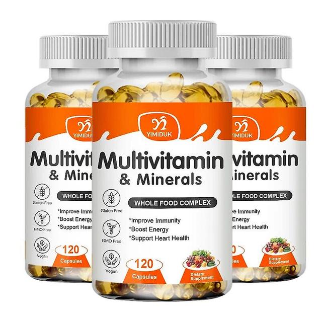 Visgaler Multivitamínové a multiminerálne kapsuly zlepšujú imunitu Chráňte zdravie pokožky a kostí Zdravé jedlo Krása Zdravie 3 fľaše 60 pcs on Productcaster.