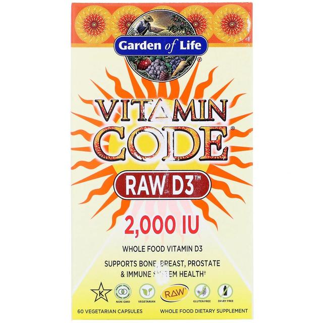 Vitamin Code - Raw D3- 2.000 IU (60 Vegetarian Capsules) - Garden of Life on Productcaster.