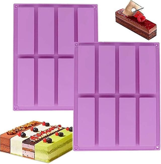 Rectangle Granola Bar Silicone Moulds, Silicone Bar Mould, Cereal Bar Mould, Energy Bar Maker[ALJ] Purple on Productcaster.