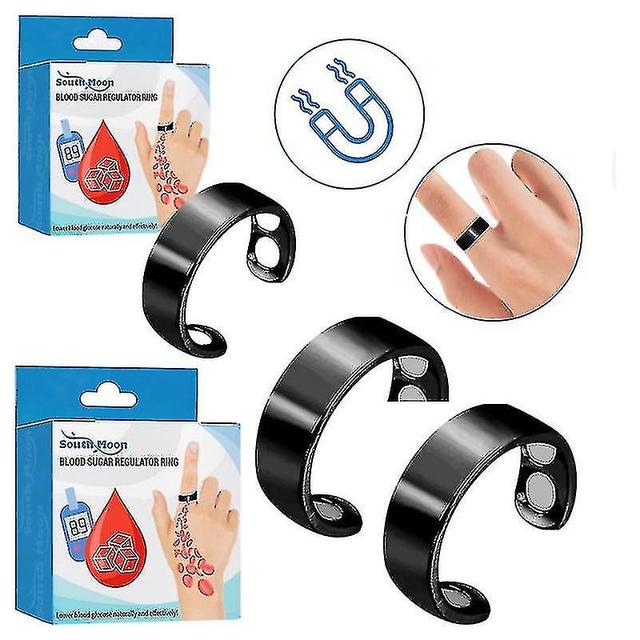 1-3 stuks bloedsuiker controle ring verlichten diabetes anti hypertensie stabiliseren bloedsuikerbalans magnetische therapie suikerregulator ring 3PCS on Productcaster.