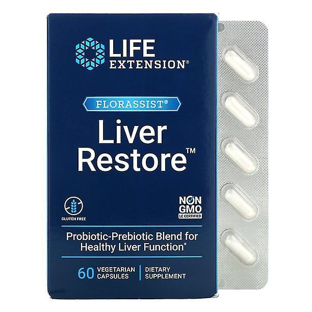 Florassist liver restore, 60 vegetarian capsules, life extension on Productcaster.