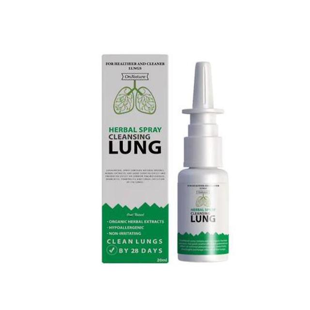 Jnjyq Lung Detox Herbal Cleanser Spray voor rokers Duidelijke verstopte neus 20ml on Productcaster.