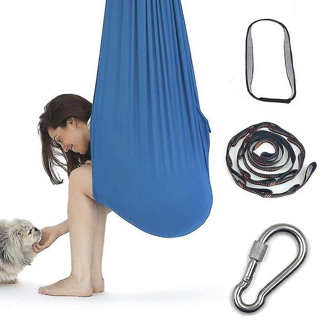 2024 New Aerial Yoga Swing Set & Hammock Kit For Flexibility & Pain Relief Kyh[hs] Light blue6 150*280CM on Productcaster.