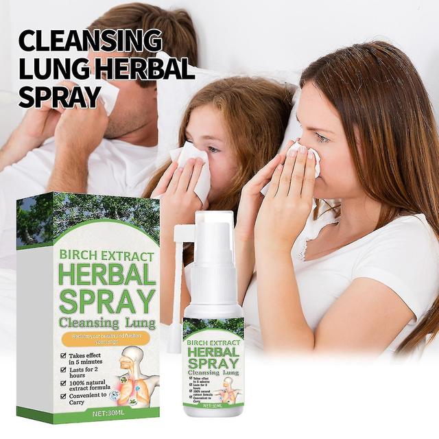 Birch Extract Cleansing Lung Herbal Spray, Organic Herbal Lung Cleansing Restorative Nasal Spray, Lung Detox Herbal Cleansing 3pcs on Productcaster.