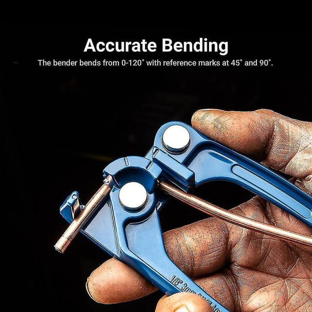 1/8 3/16 1/4" Tube Bender Tubing Fuel Brake Refrigerant Line Bending Tools on Productcaster.