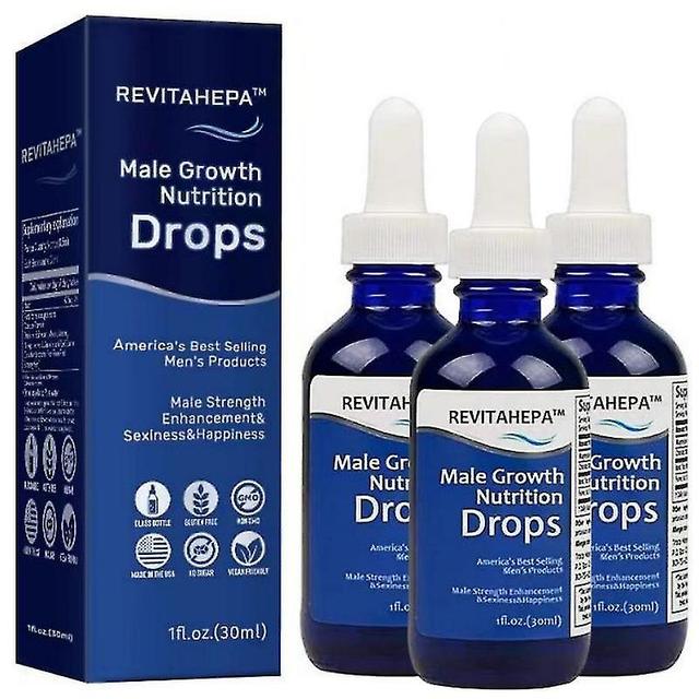 Male Growth Nutrition Drops for Enhanced Performance and Vitality - Pack of 1/2/3 Boost Your Stamina and Vitality with Blue Direction Benefit 3pcs on Productcaster.