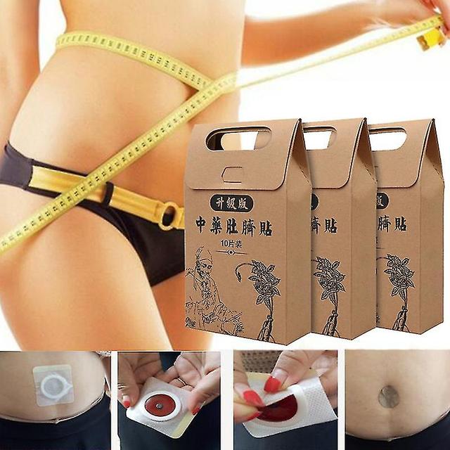 Schan 10/30/50pcs Burning Fat&lose Weight Belly Navel Sticker Extra Strong Slimming Patch Fast Detox Adhesive Sheet Waist Body Shaping 10 PCS 1BOX on Productcaster.