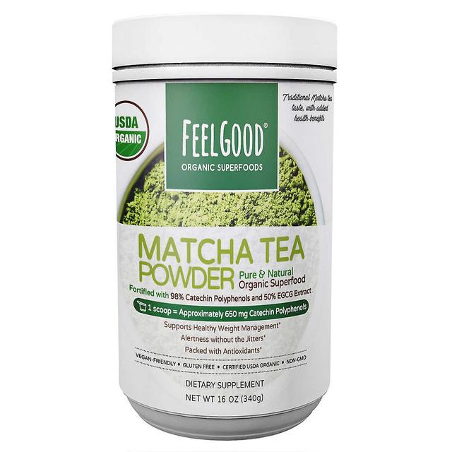 Feel Good Organic Cíťte sa dobre usda organický čajový prášok matcha, 16 oz on Productcaster.