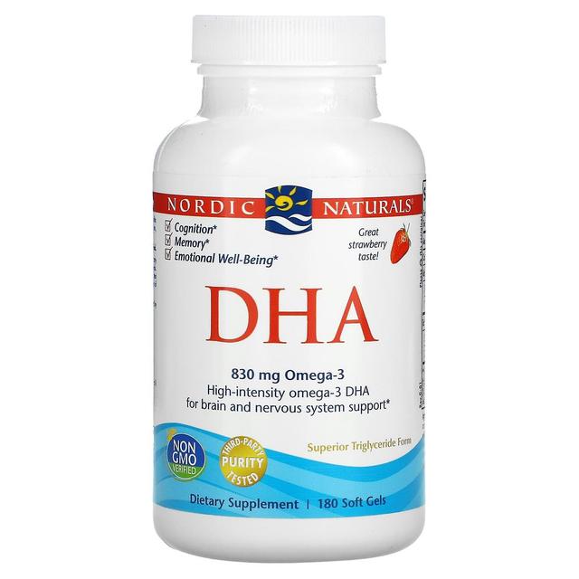 Nordic Naturals, DHA, Strawberry, 180 Soft Gels on Productcaster.