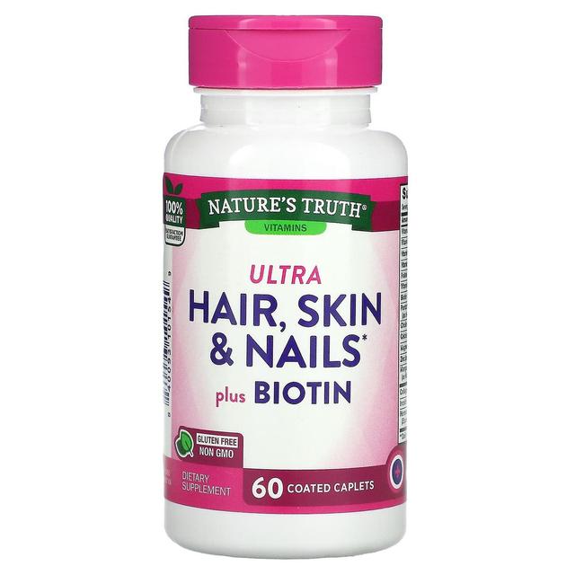 Nature's Truth, Ultra Hair, Skin & Nails Plus Biotin, 60 Coated Caplets on Productcaster.