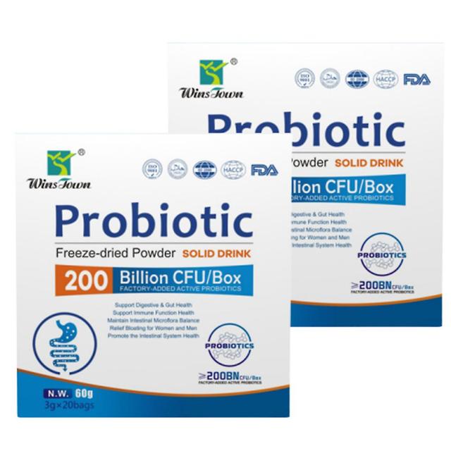 Probiotic Portable Powder Drink - 200 Billion Active Probiotic Supplement - Promotes Digestion And Immune Gut Health - Boosts Resistance 1 Pack 2PCS on Productcaster.