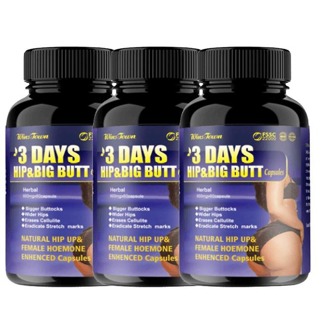 1 flaske Butt Enhancement kapsler - 3-dages Butt og Big Butt Enhancement Pills - Fremmer Butt Growth - Løft og opstrammende supplement 3PCS on Productcaster.