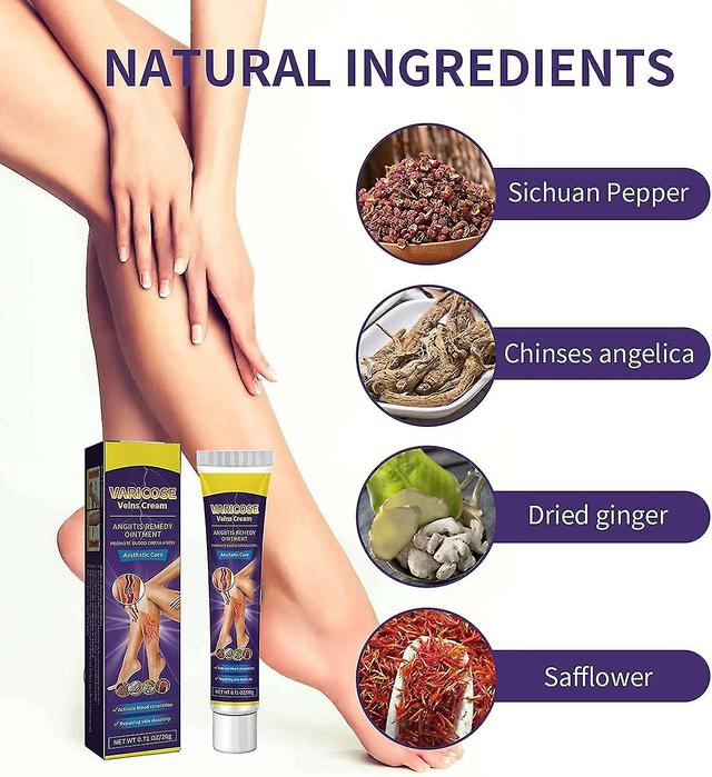 Varicose Veins Cream, Relief Of Leg Varicose Veins, Strengthening Capillary Health, Spider Vein Care Cream 2pcs on Productcaster.