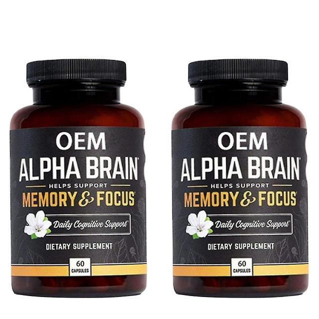 Nootropic Capsules Brain Supplement Alpha Gpc, L-theanine & Bacopa Monnieri Focus And Memory Nootropic Brain-yvan 2pcs on Productcaster.