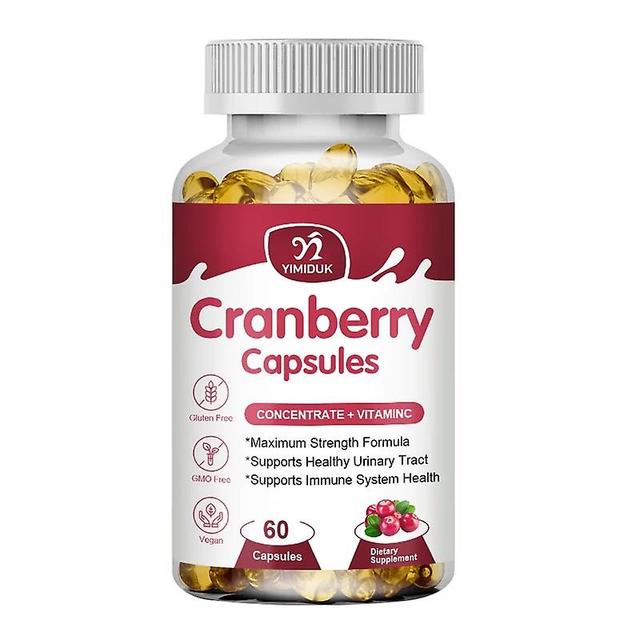 Eccpp Organic Cranberry Extract Capsules Urinary Tract Health Immune Support Kidney Care Food Grade Vegetarian Capsules 1 Bottles 60 pcs on Productcaster.