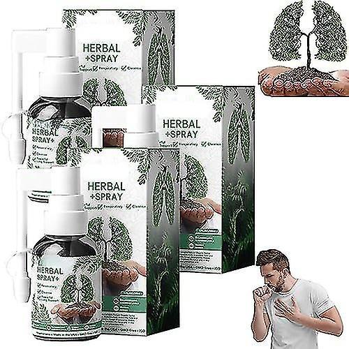 Herbal Lung Cleanse Mist-puissant Lung Support, 30ml Herbal Spray, Natural Herbal Lung Essence 3 Pcs on Productcaster.