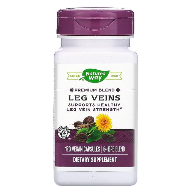 Nature's Way, Leg Veins, Premium Blend, 120 Vegan Capsules on Productcaster.