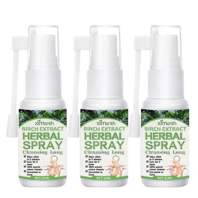 Natural Herbal Repair Oral Spray 30ml Lung Support Relief Cough Dry Itchy Throat Fresh Breath Body Care Health Care 3pcs on Productcaster.