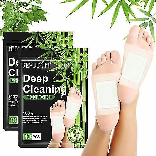 Detox Foot Pads Głęboko oczyszczające plastry do stóp W / Ocet bambusowy Imbir w proszku 10-50szt -sz.11211 10pcs on Productcaster.