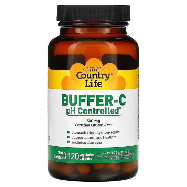 Country Life, Buffer-C, pH Controlled, 500 mg, 120 Vegetariánske kapsuly on Productcaster.