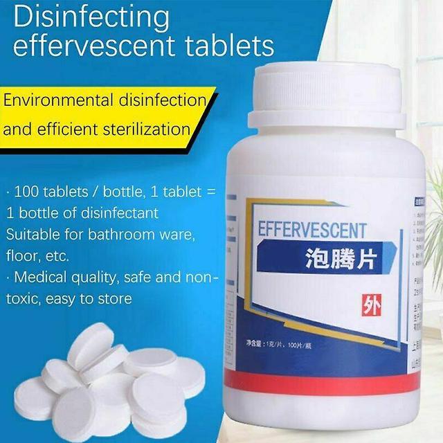 84 Disinfection Tablet 100/200pcs Effervescent Chlorine Tablets Laundry Home on Productcaster.