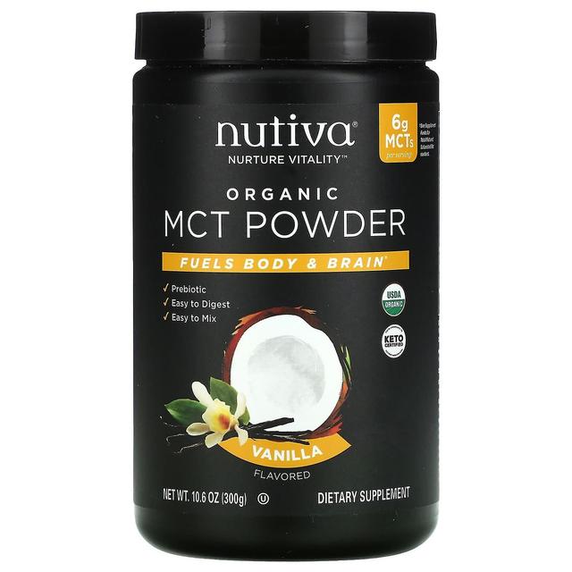 Nutiva, luomu MCT-jauhe, vanilja, 10,6 oz (300 g) on Productcaster.