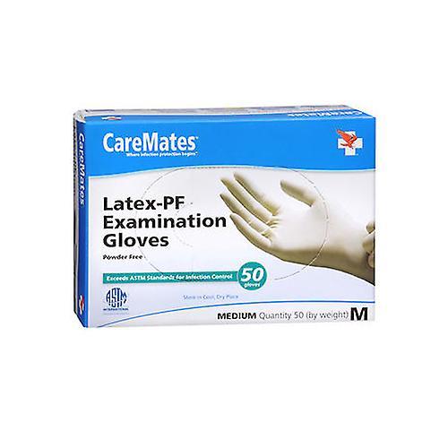 Caremates Latex-Pf Examination Gloves Powder Free Medium, 50 Each (Pack of 1) on Productcaster.