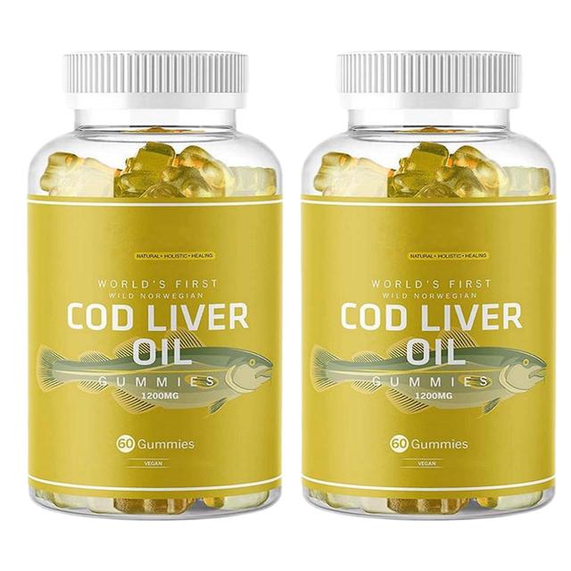 1 Packung Fettsäure Fischöl Kapseln | Lebertran mit hohem Omega-3-Gehalt und Astaxanthin 2PCS on Productcaster.