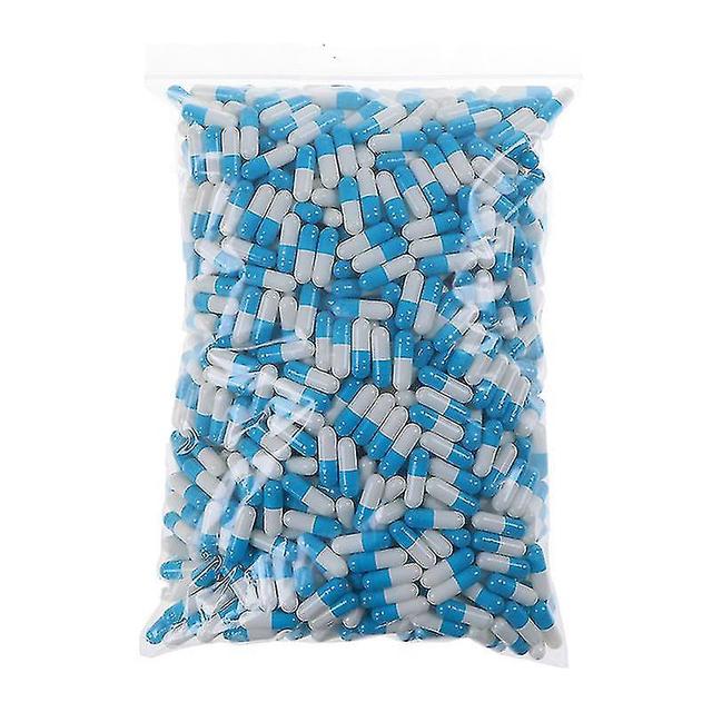 1000pcs lege harde lege gelatine capsule grootte 0 # gel geneeskunde pil vitamine Blauw wit on Productcaster.