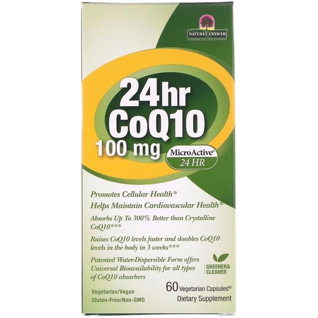 Genceutic Naturals, CoQ10 24 horas, 100 mg, 60 Cápsulas Vegetarianas on Productcaster.