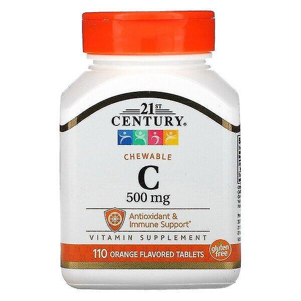 21st Century, Chewable C, Orange Flavor, 500 mg, 110 Tablets on Productcaster.