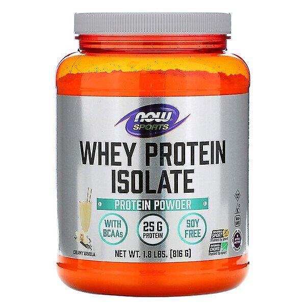 NOW Foods Agora Alimentos, Esportes, Whey Protein Isolado, Baunilha Cremosa, 1,8 lbs (816 g) on Productcaster.