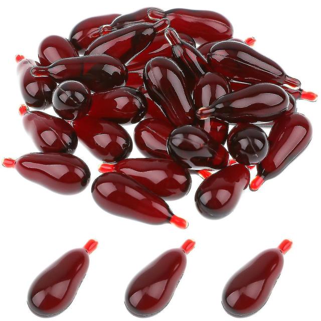 30pcs Halloween Fake Funny Blood Pills Trick Toys Vomiting Blood Capsule Horror Prop For April Fool' on Productcaster.