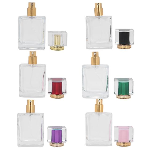 Ruikalucky 6pcs Glass Refillable Perfume Bottle Empty Spray Bottle Perfume Atomizer Dispenser 50ml on Productcaster.