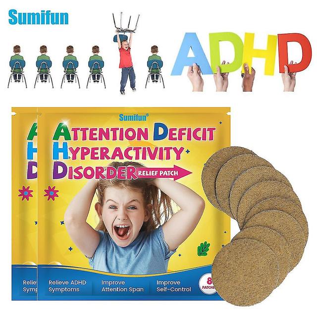 8-24pcs Hyperactivité Traitement Patch Pédiatrique TDAH Enfants Autocollant Focus Attention 8pcs on Productcaster.