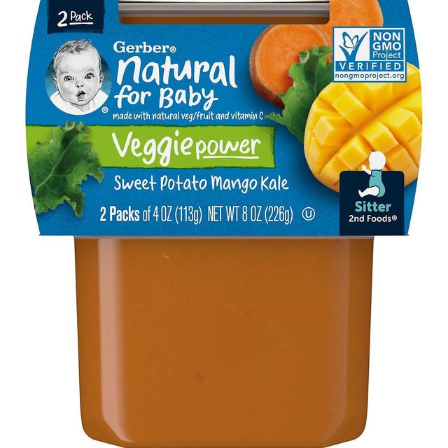 Gerber, Natural for Baby, Veggie Power, 2nd Foods, Sweet Potato Mango Kale, 2 Packs, 4 oz (113 g) Ea on Productcaster.