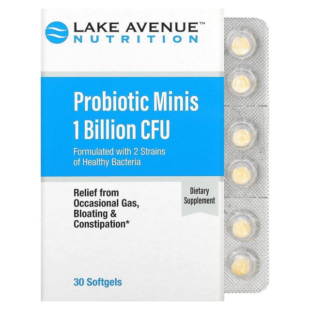 Lake Avenue Nutrition, Probiotic Minis, 2 Strain Blend, 1 Billion CFU, 30 Softgels on Productcaster.