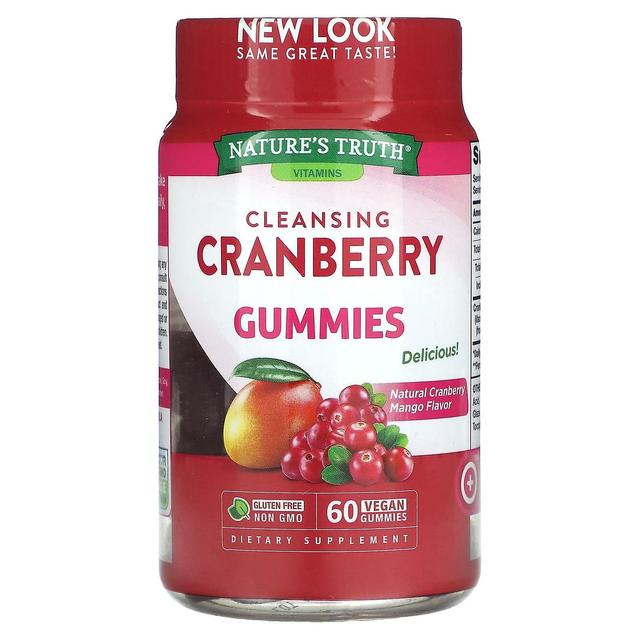 Nature's Truth, Cleansing Cranberry Gummies, Natural Cranberry Mango, 60 Vegan Gummies on Productcaster.