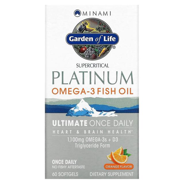 Minami Nutrition, Supercritical Platinum, Omega-3 Fish Oil, Orange, 60 Softgels on Productcaster.