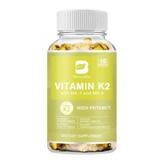 Visgaler Vitamin K2 Capsule With Mk-4&mk-7 Cardiovascular&dental&skeletal&calcium Metabolism Health Support Vitamin K Supplement 10 pcs on Productcaster.